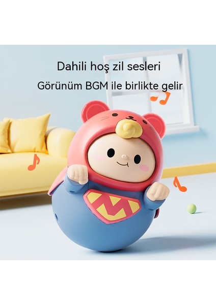 Bebekler ve Küçük Çocuklar 6 Aylık Superman Tumbler Oyuncak Çocuk Yatıştırıcı Çıngırak Dengeleme Domuzcuk 0-3 Yaşında Bebek Hediyesi (Yurt Dışından)