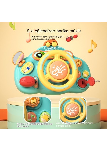 Çocuk Simülasyon Direksiyon Simülasyon Sürüş Oyuncak Velcro Kolye Hafif Müzik Çok Fonksiyonlu Direksiyon Oyuncak (Yurt Dışından) modelleri