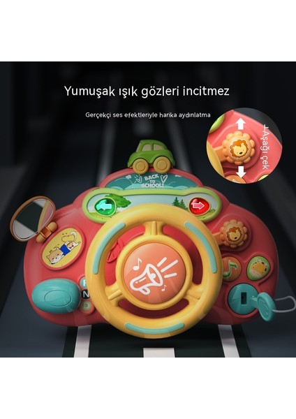Çocuk Simülasyon Direksiyon Simülasyon Sürüş Oyuncak Velcro Kolye Hafif Müzik Çok Fonksiyonlu Direksiyon Oyuncak (Yurt Dışından) fırsatları