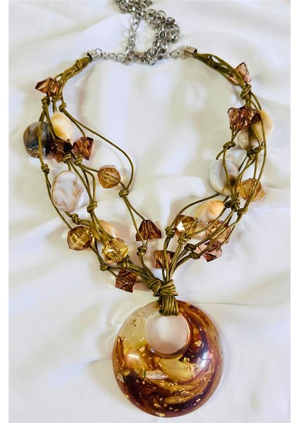 Tasarım Etnik Kemik Kolye Kolye