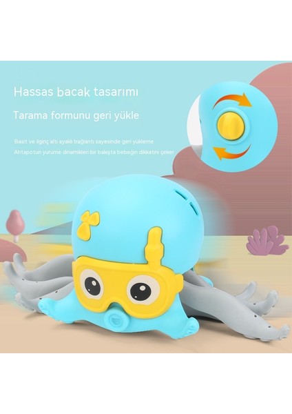 Yürüyen Ahtapot Saat Mekanizmalı Ahtapot Yüzüyor ve Amfibi Kurmalı Bebek Banyosu Banyo Oyuncağı Oynuyor (Yurt Dışından)