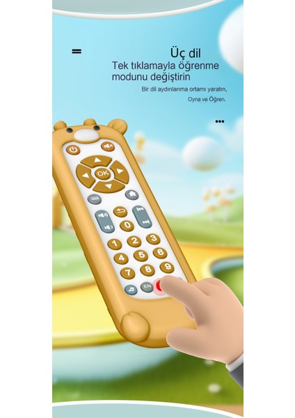 Bebek Tv Simülasyon Uzaktan Kumanda Çocuk Tv Uzaktan Kumanda Müzik Öğrenme Erken Eğitim Eğitici Bebek Oyuncakları Kauçuk Kollu (Yurt Dışından)