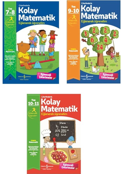 Çıkartmalarla Kolay Matematik 3'lü Set