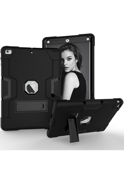 iPad Air-Black Için Cool Pc+Silikon Hibrit Kickstand Tablet Muhafaza Kapağı (Yurt Dışından)