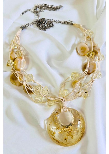 Tasarım Etnik Kemik Kolye Kolye