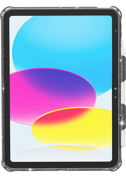 iPad Pro 11(2018)/(2020)/(2021)/(2022)TPU+PC Tablet Kılıfı Için Döner El Kayışı Kickstand Tablet Kapağı-Glitter Siyah (Yurt Dışından) fiyatları