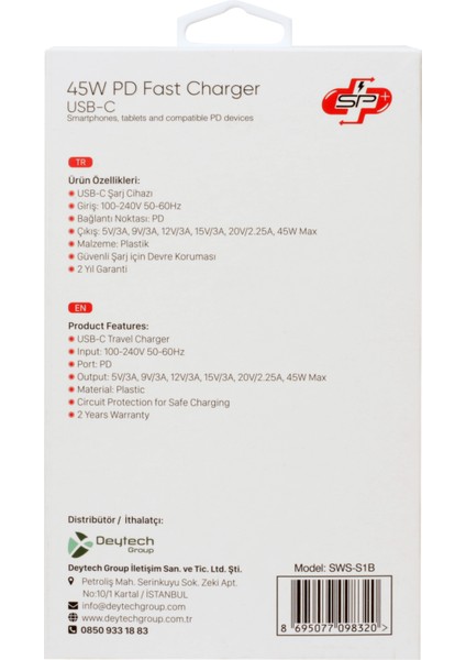 45W Type-C Super Ultra Hızlı Şarj Adaptörü