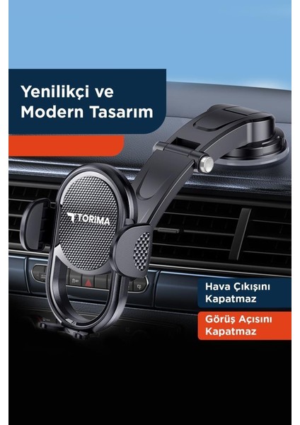 Siyah JX-039 Car Holder Araç Içi Telefon Tutucu