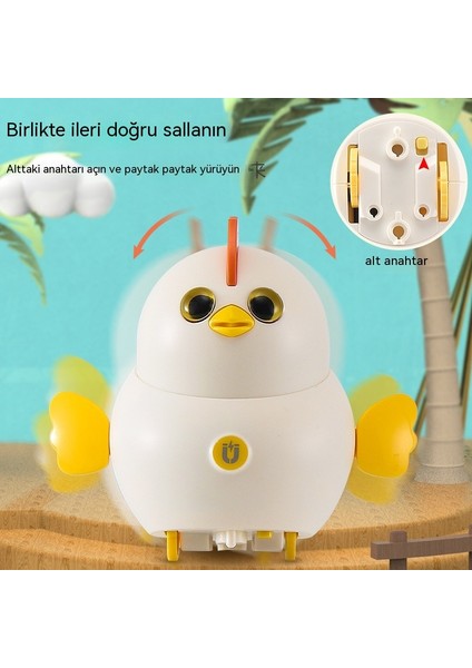 Elektrikli Manyetik Sallanan Civciv Takımı Oyuncak Manyetik Adsorpsiyon Sallanan Yürüyüş Küçük Sarı Ördek Bebek Eğitici Oyuncak (Yurt Dışından)