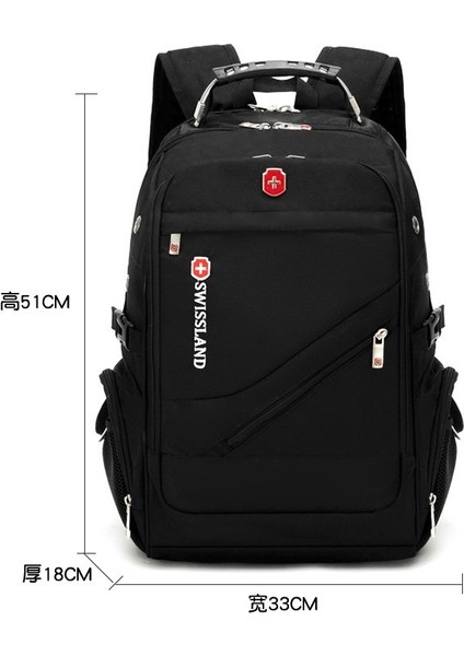 Sırt Çantası Erkek Laptop Çantası Iş Büyük Kapasiteli Seyahat Çantası Öğrenci Okul Çantası (Yurt Dışından)