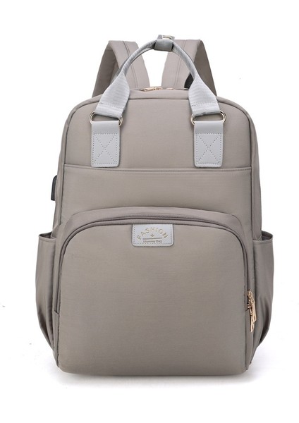 Mumya Çantası Yeni Çok Fonksiyonlu Kuru ve Islak Ayırma Anne ve Bebek Çantası Süt Depolama Yalıtım Çantası Büyük Kapasiteli USB Şarj Sırt Çantası (Yurt Dışından)