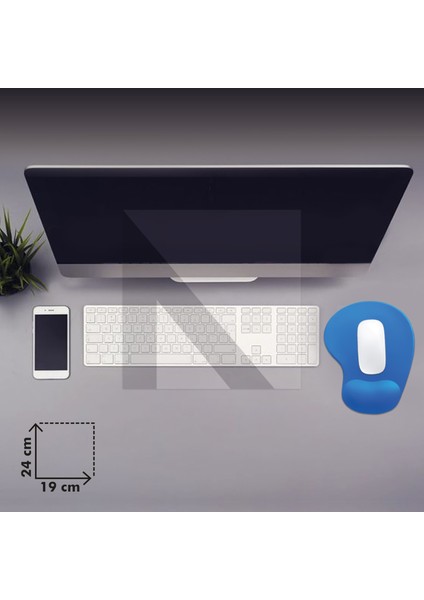 MP01 - Mavi Elips Bilek Destekli Mouse Pad | Konforlu, Kaymaz Taban, Ergonomik, Yumuşak, Ev,Ofis fırsatları