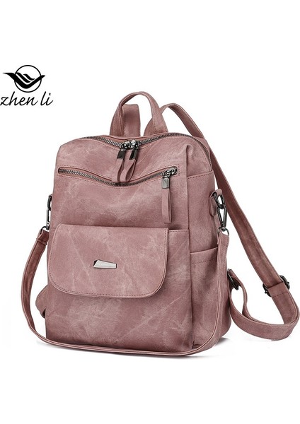 Büyük Kapasiteli Kadın Sırt Çantası Retro Sırt Çantası (Yurt Dışından)