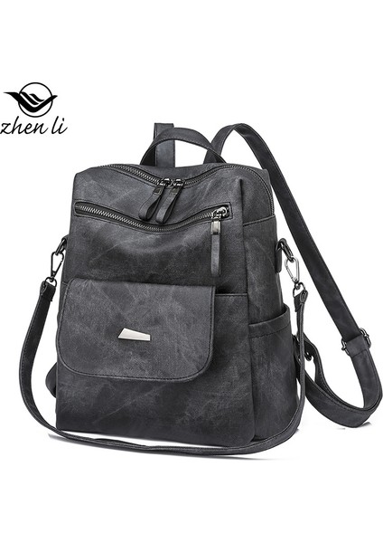 Büyük Kapasiteli Kadın Sırt Çantası Retro Sırt Çantası (Yurt Dışından)