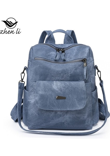 Büyük Kapasiteli Kadın Sırt Çantası Retro Sırt Çantası (Yurt Dışından)