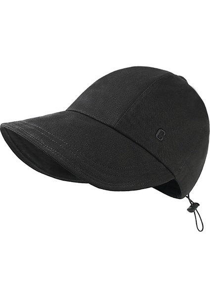 Dört Mevsim Balıkçı Şapkası Kadın Saf Pamuk Rahat Sivri Şapka Büyük Baş Çevresi Yüzü Gösteren Küçük Düz Şapka Düz Renk Çok Yönlü Yumuşak Silindir Şapka (Yurt Dışından)