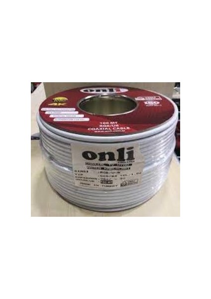 Onli Rg6-U6 80 Tel 1,02 Ccs-Al 100 Metre Anten Uydu Kablosu