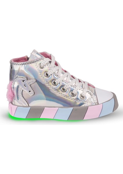 Kaptan Junior Ortopedik Unicorn Işıklı Kız Sneakers Balfk 500