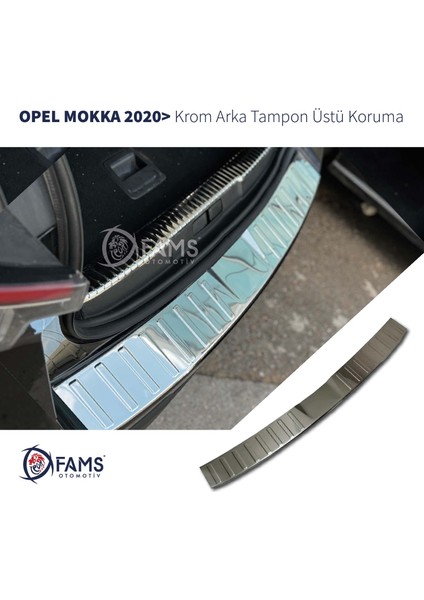 Opel Mokka Krom Arka Tampon Üstü Koruma 2020> Paslanmaz Çelik