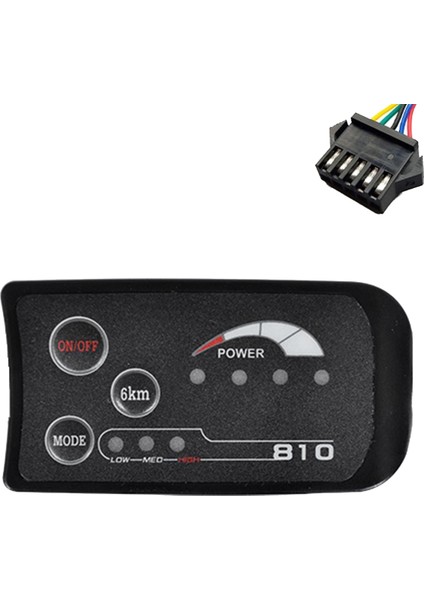 Sm 5pın S810 E-Bisiklet LED Ekran Metre 36 V IP65 Uart Protokolü Elektrikli Bisiklet Elektrikli Bisiklet Metre (Yurt Dışından)