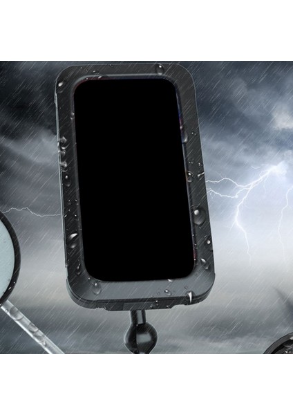 Ayarlanabilir Motosiklet Bisiklet Telefon Tutucu Kılıf Açık Su Geçirmez Dikiz Aynası Basın Ekranlı Telefon Desteği Dağı (Yurt Dışından) fırsatları