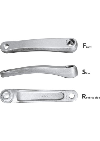 170MM Krank Kolu Dağ Bisikleti Sol Yan Krank Kare Delik Aynakol Kolu Parçası Yedek Gümüş (Yurt Dışından)