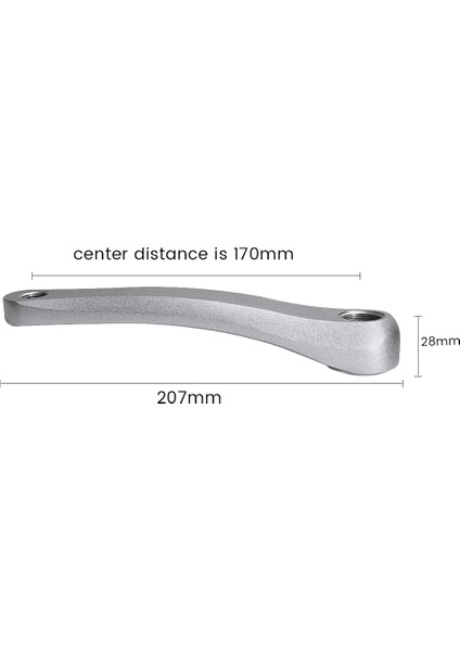 170MM Krank Kolu Dağ Bisikleti Sol Yan Krank Kare Delik Aynakol Kolu Parçası Yedek Gümüş (Yurt Dışından)