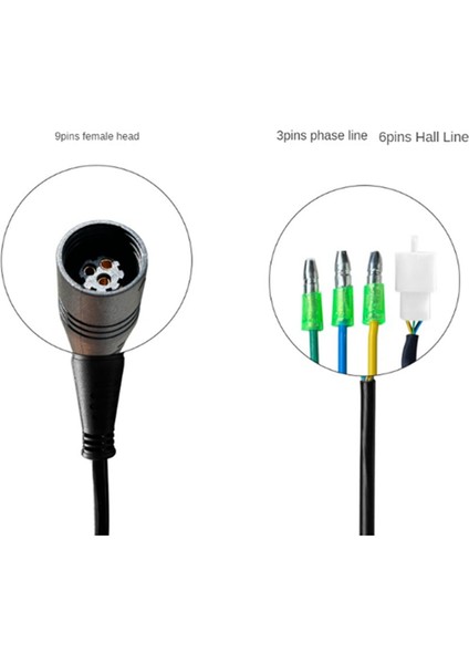 60CM Su Geçirmez Dokuz Çekirdekli Motor Adaptör Kablosu/dişi Kullanımını Destekleyen Dağ Bisikleti Modifiye Elektrikli Moped (Yurt Dışından) indirimleri