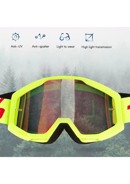 Bisiklet Gözlükleri Gözlüğü Motosiklet Motokros Gözlükleri Mx Trail Gözlüğü Gökkuşağı Bisiklet Yarış Gözlükleri Bisiklet Ekipmanları 4 (Yurt Dışından)