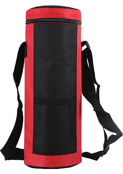 Su Şişesi Soğutucu Tote Çanta Evrensel Su Şişesi Kılıfı Yüksek Kapasiteli Yalıtımlı Soğutucu Çanta Açık Kamp Yürüyüş, Kırmızı (Yurt Dışından)