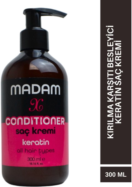 x Mucizevi Saç Güzelleştirici Krem 300 ml - Keratinli Saç Kremi Durulama Gerektirmez