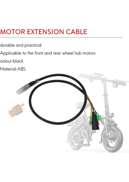1 Adet 60 cm E-Bisiklet 9pin Motor Dönüştürme Uzatma Kablo Kordonu Su Geçirmez Konnektör Bafang Ön Arka Tekerlek Göbeği Motorları (Yurt Dışından)