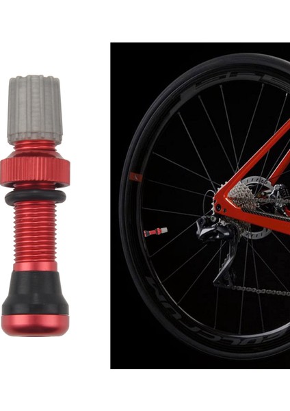 1 Çift 40MM Tubeless Hava Valfi Yol Bisikleti ve Mtb Tubeless Vana Kök Evrensel Schrader 10MM Taban (Yurt Dışından)