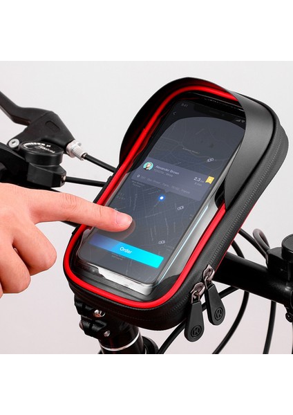Su Geçirmez Bisiklet Telefon Tutucu Motosiklet Gidon Montaj Çantası Kılıfları Evrensel Bisiklet Scooter Cep Telefonu Braketi Siyah (Yurt Dışından) fırsatları