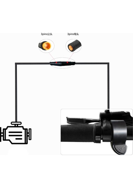 36/48V/52V/60V Ebike Başparmak Gaz Bafang BBS01 BBS02 Bbshd Elektrikli Bisiklet Hızlandırıcı Sağ/sol El Gaz (Yurt Dışından)