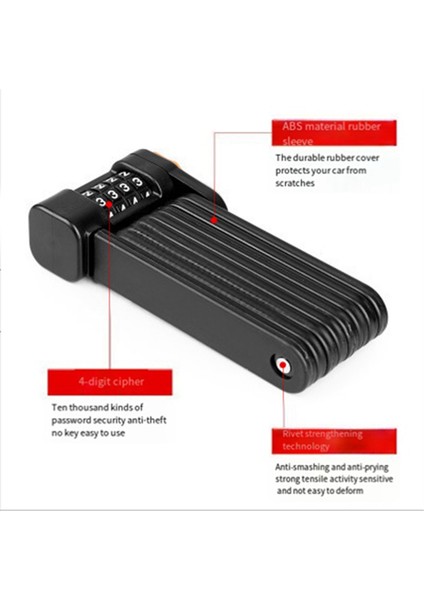 Bisiklet Kilidi, Hırsızlığa Karşı Katlanır Kilit, Dört Haneli Şifreli Bağlantı Kilidi, Dağ Bisikleti Katlanır Kilit, Taşınabilir Bağlantı Kilidi (Yurt Dışından) indirimleri