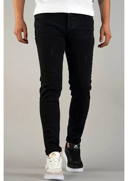 Denim Slim Fit Füme Erkek PANTOLON-6543