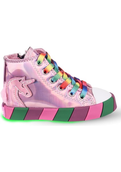 Kaptan Junior Ortopedik Unicorn Işıklı Kız Sneakers Balfk 500