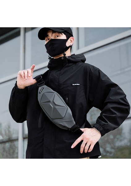 Erkek Dış Mekan Su Geçirmez Crossbody Sert Kabuk Çanta (Yurt Dışından)