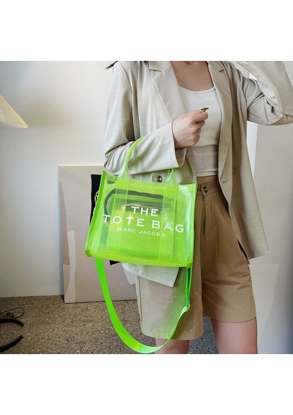 Kadın Yaz Yeni Şeffaf Pvc Jöle Çanta Büyük Kapasiteli Taşınabilir Tutma Çantası Plaj Çapraz Çanta (Yurt Dışından) modelleri