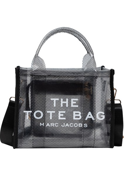 Kadın Yaz Yeni Şeffaf Pvc Jöle Çanta Büyük Kapasiteli Taşınabilir Tutma Çantası Plaj Çapraz Çanta (Yurt Dışından)