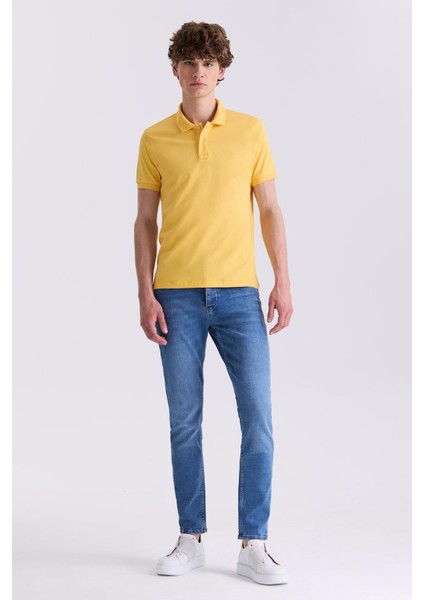 Sarı Slim Fit Polo Yaka T-Shirt fiyatları