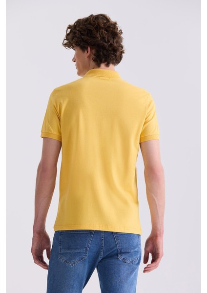 Sarı Slim Fit Polo Yaka T-Shirt fırsatları