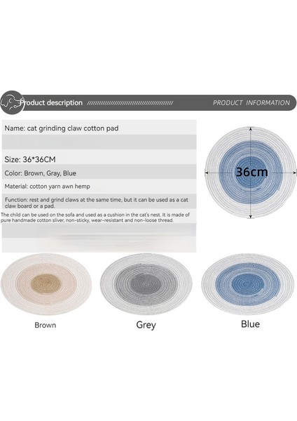Kedi Pençe Tahtası El Yapımı Rami Mat Kedi Pençe Pedi Yaz Kedi Matı (Yurt Dışından) fırsatları