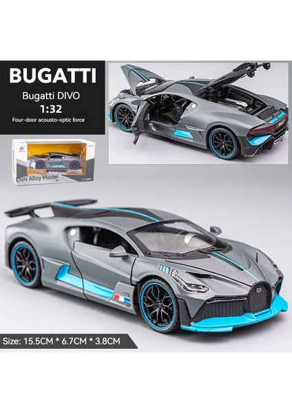 Yeni Audi Bugatti Alaşım Araba Modeli Çocuk Ses Simülasyonu Araba Modeli (Yurt Dışından)