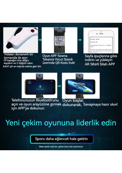 A9 Oyun Tabancası Akıllı Panoramik Ar 4d Canlı Çekim Çocuklara Hediye (Yurt Dışından)