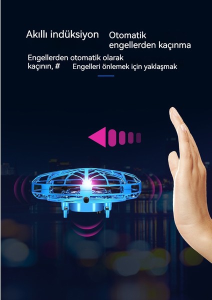 Ufo Sensörlü Uçak, Akıllı Işık Yayan Saat, Somatosensoriyel Yenilik Oyuncak (Yurt Dışından)