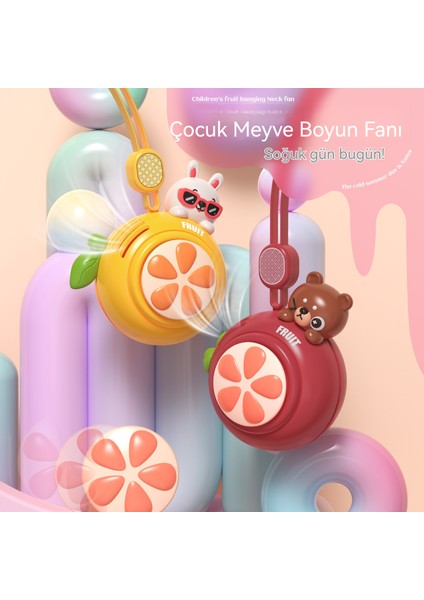 Yaz Çocuk Küçük Asılı Boyun Vantilatörü Oyuncak Çok Seviyeli Hava Hacmi Yüksek Değerli Hediye (Yurt Dışından)