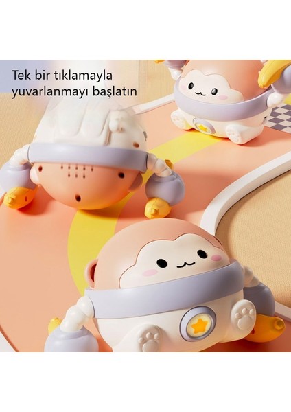 Elektrikli Yuvarlanan Maymun, Dokunmatik Ses Kontrolü, Sensörlü Işık ve Müzik, Bebek Oyuncakları (Yurt Dışından) fiyatları