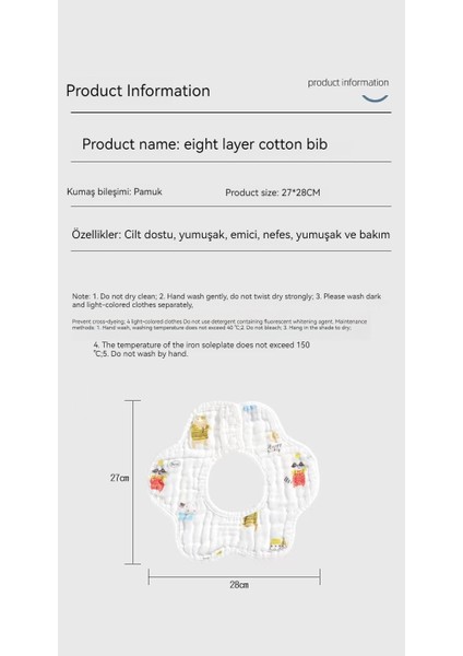 Önlükler, Çocuk Önlükleri, Sekiz Katlı Önlükler, Saf Pamuk Baskı (Yurt Dışından) fırsatları